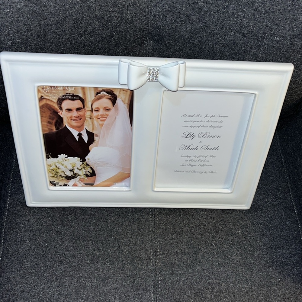 Porcelain wedding picture frame from Grasslands Road